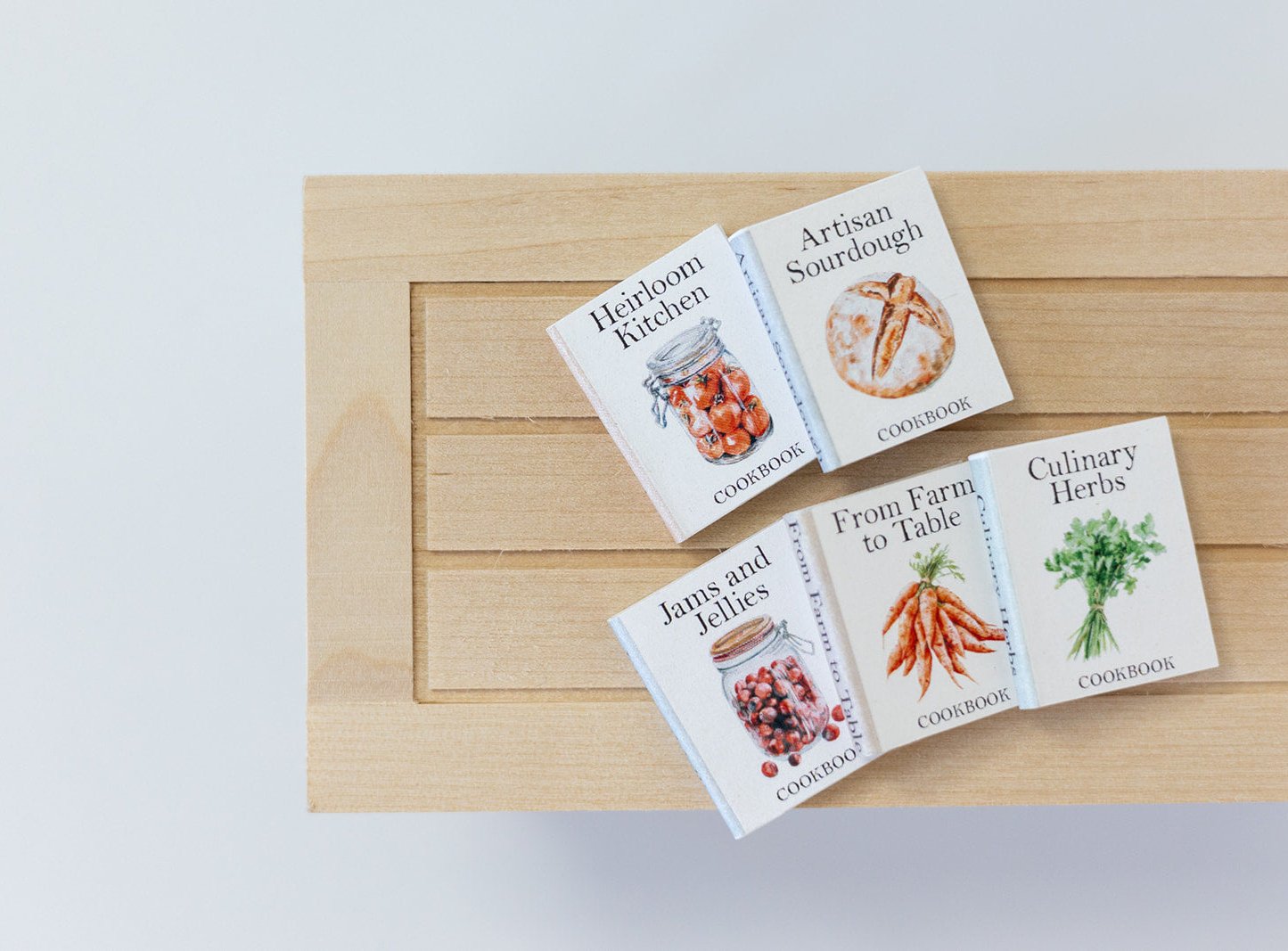 Dollhouse Miniature Farmhouse Cookbook Set