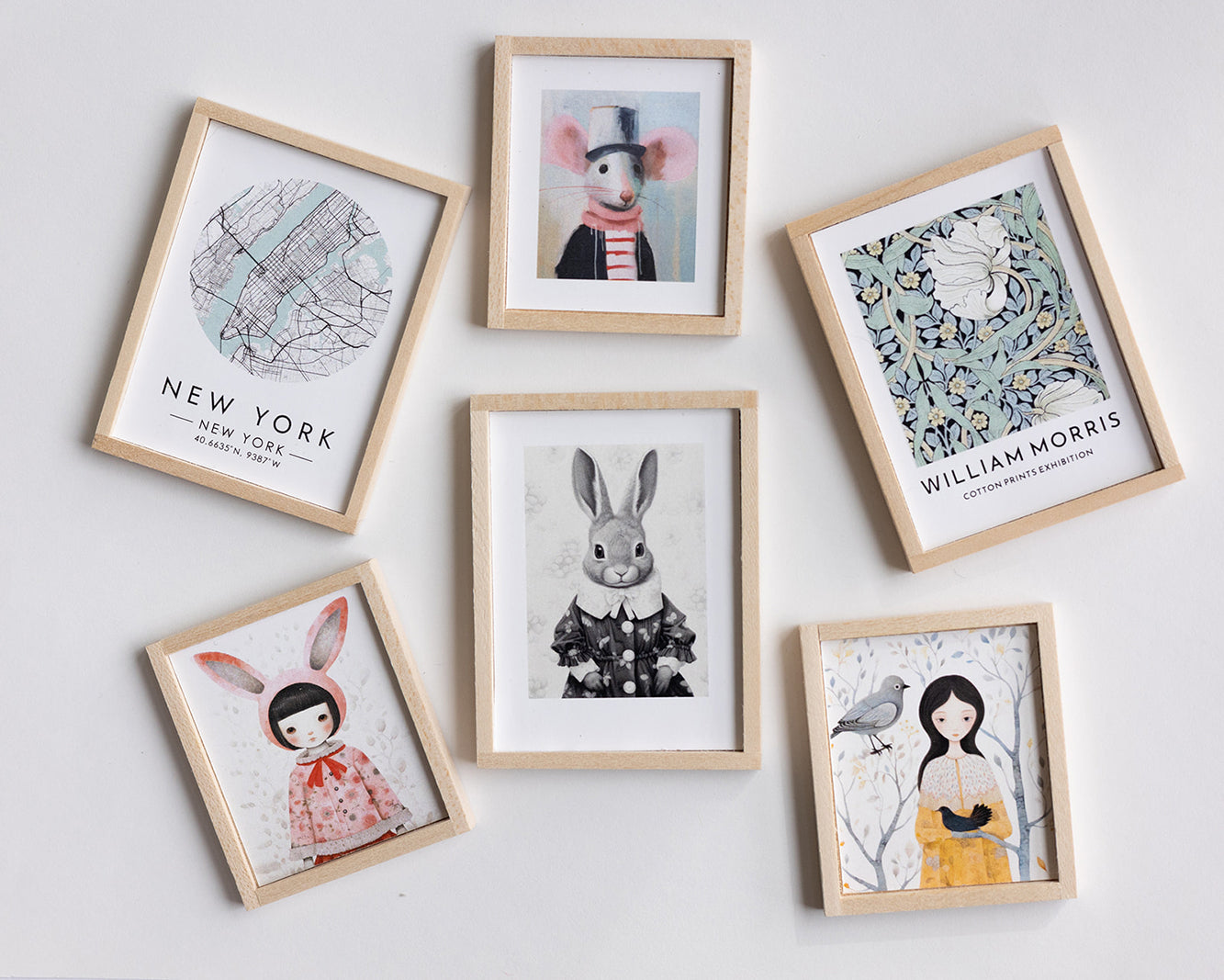 Miniature Dollhouse Art, William Morris Botanical Print