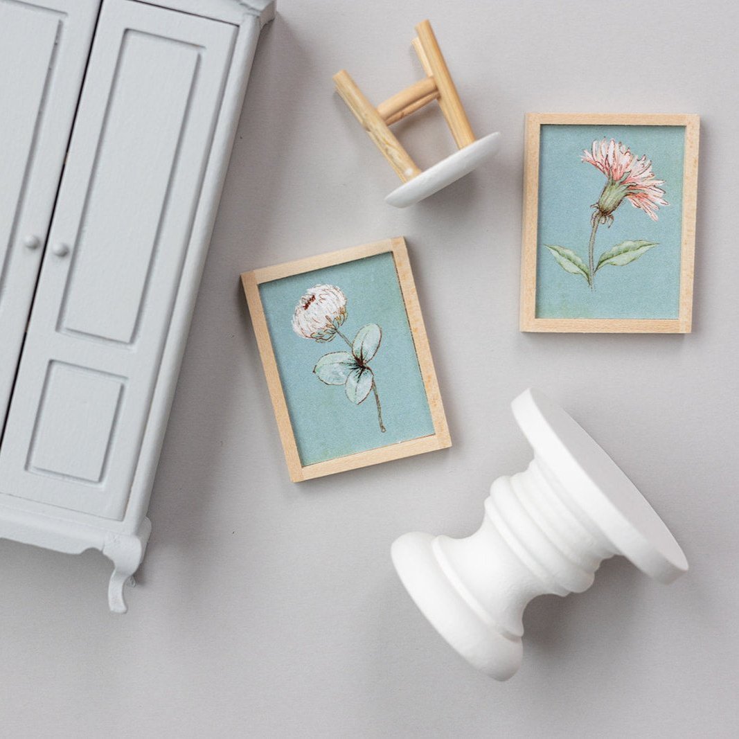 Dollhouse Miniature Table, White, Pink or Black