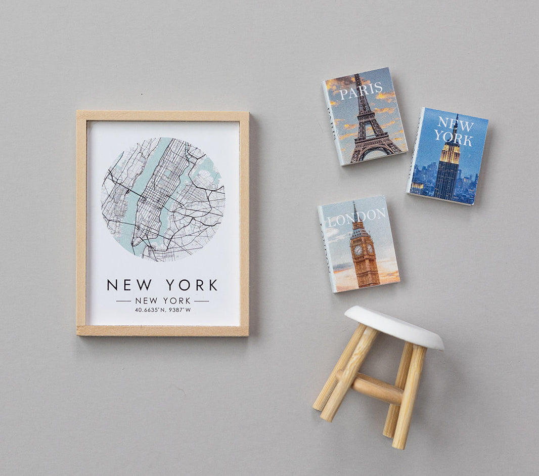 Modern Miniature Books, World Cities Travel Book Set