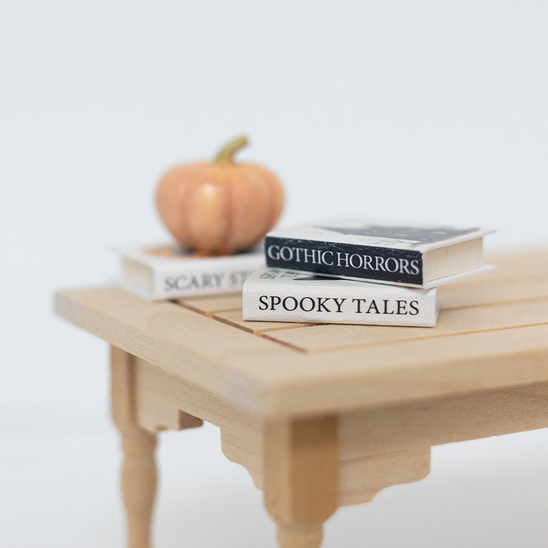 Miniature Halloween Book Set and Pumpkin