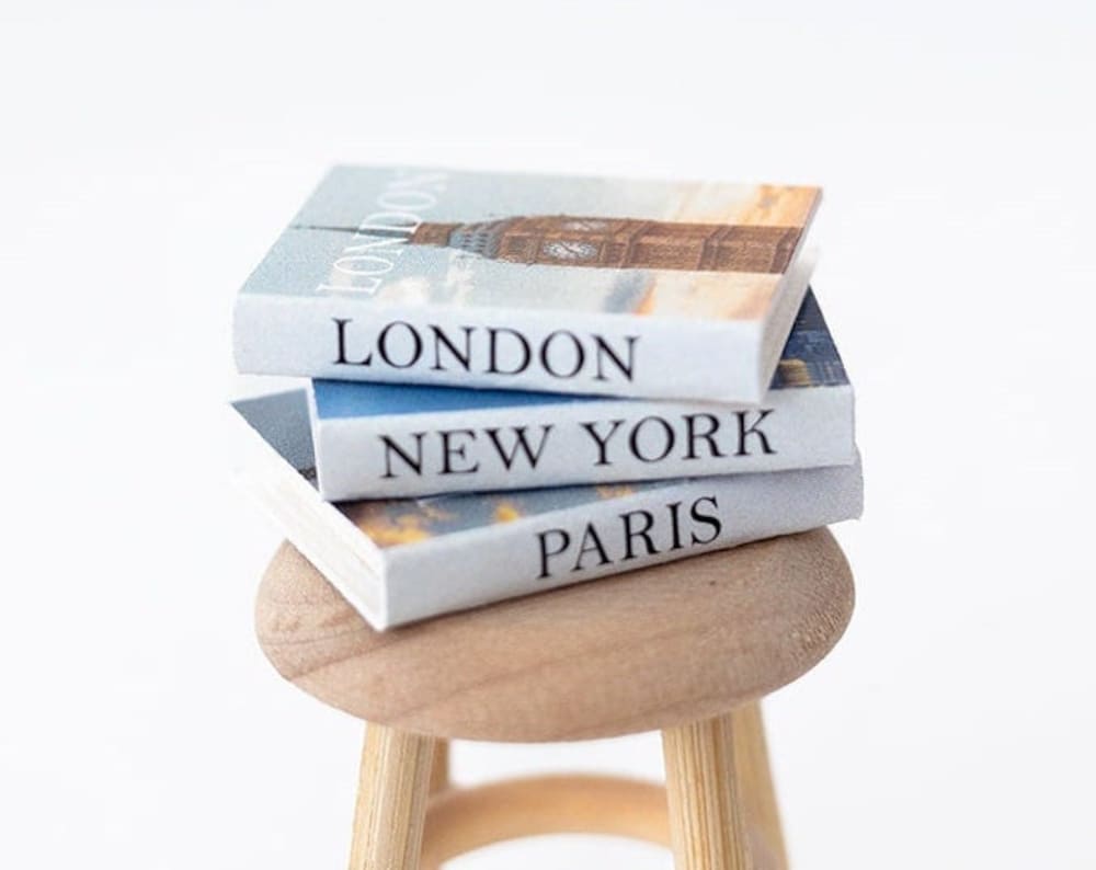 Modern Miniature Books, World Cities Travel Book Set