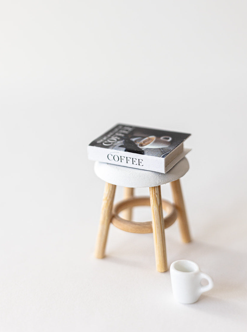 Dollhouse Miniature Book, The Art and Craft of Coffee and Ceramic Mug