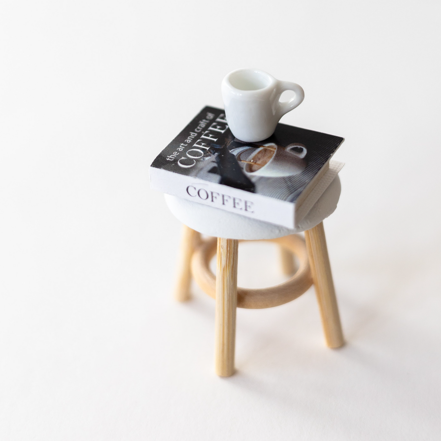 Dollhouse Miniature Book, The Art and Craft of Coffee and Ceramic Mug