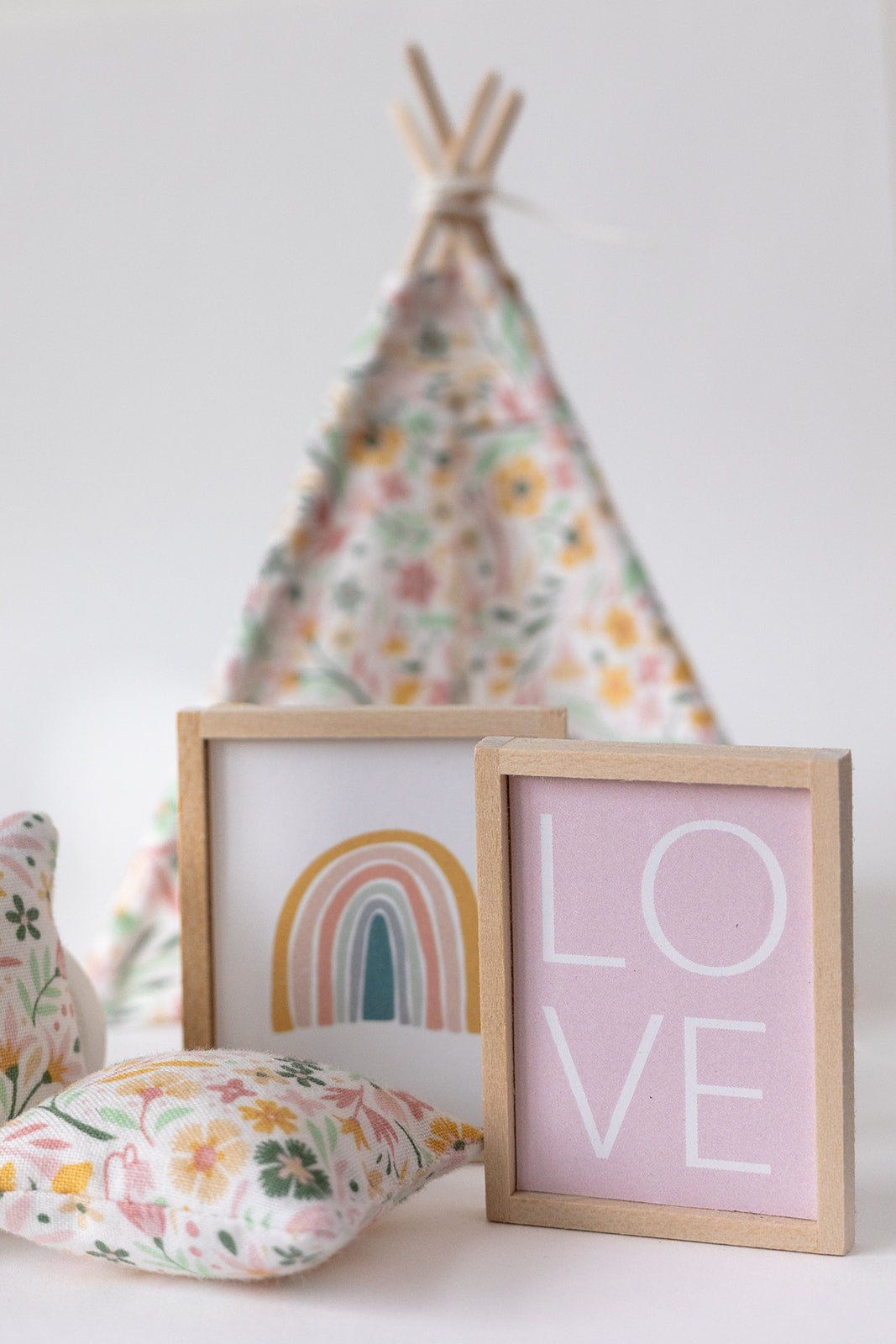 Modern Dollhouse Miniature LOVE Wall Art