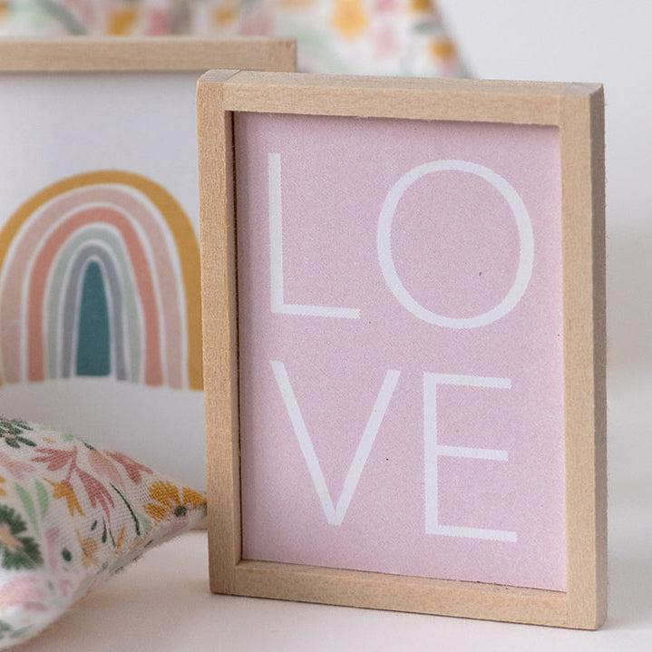 Modern Dollhouse Miniature LOVE Wall Art