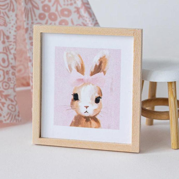 Dollhouse Miniature Rabbit Portrait