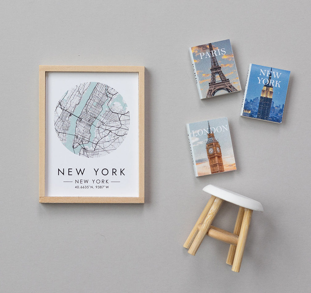 Modern Miniature Dollhouse Art, New York City Print