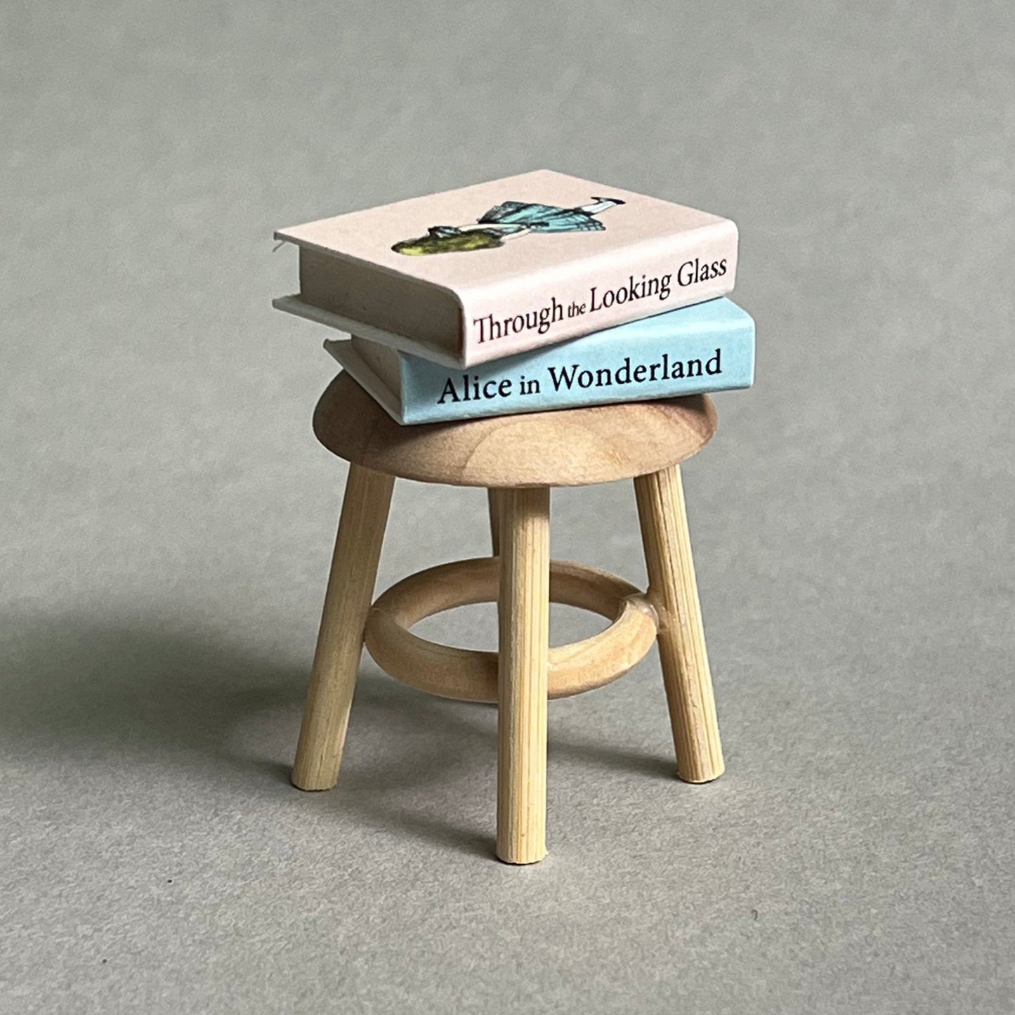 Dollhouse Miniature, Alice in Wonderland and Through the Looking Glass Book Set