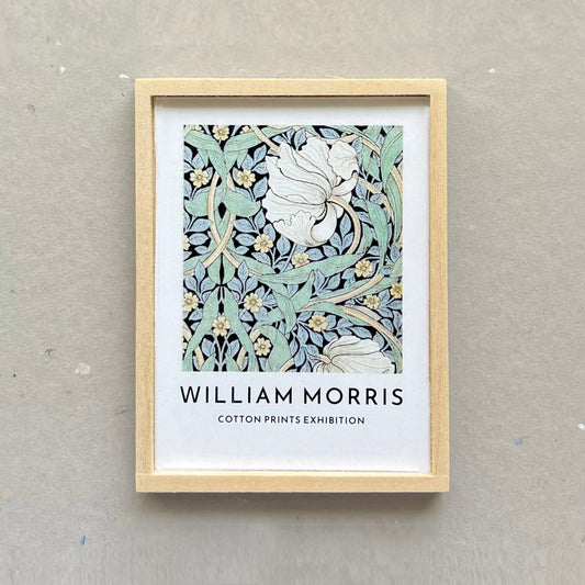 Miniature Dollhouse Art, William Morris Botanical Print