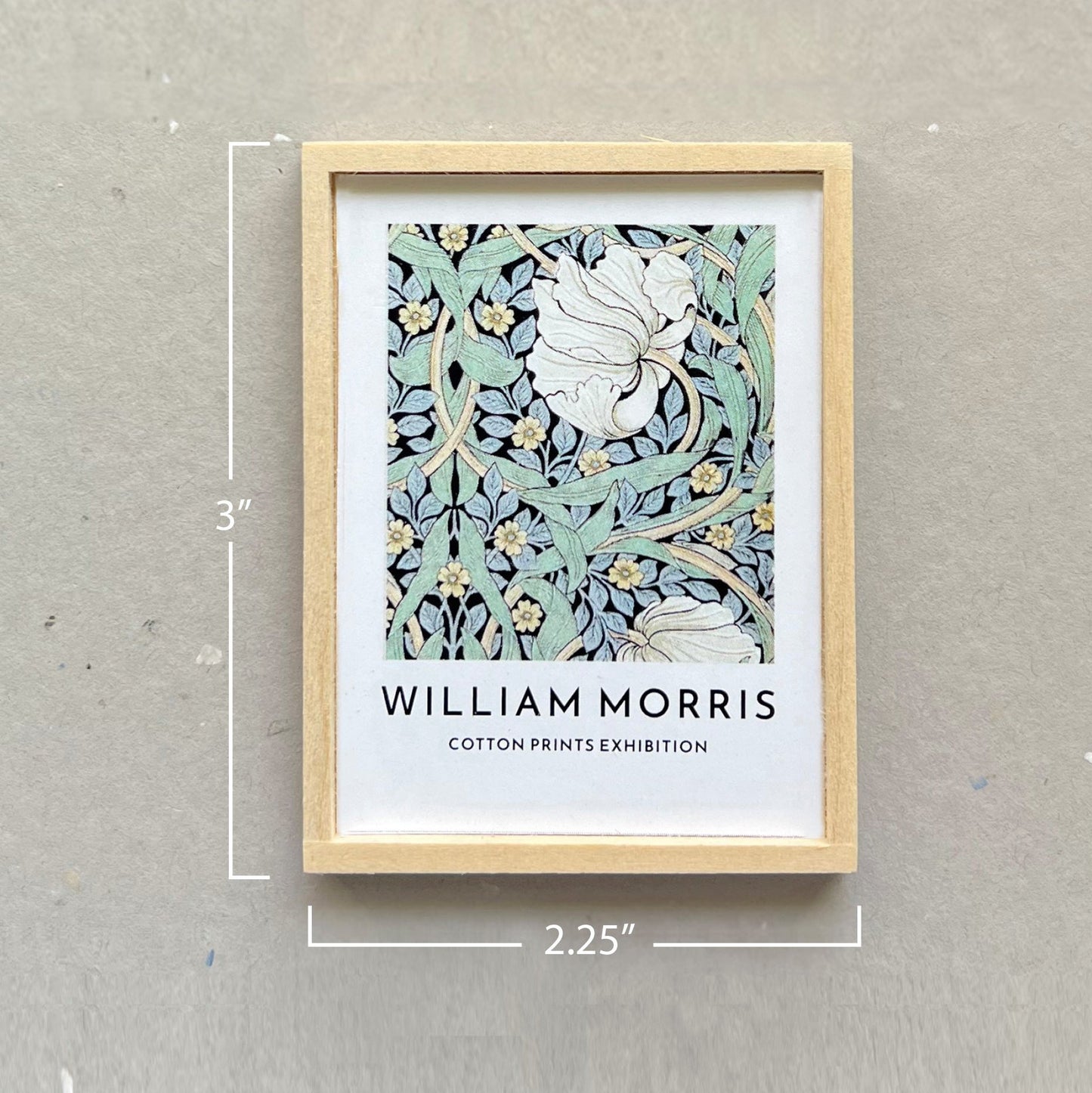 Miniature Dollhouse Art, William Morris Botanical Print