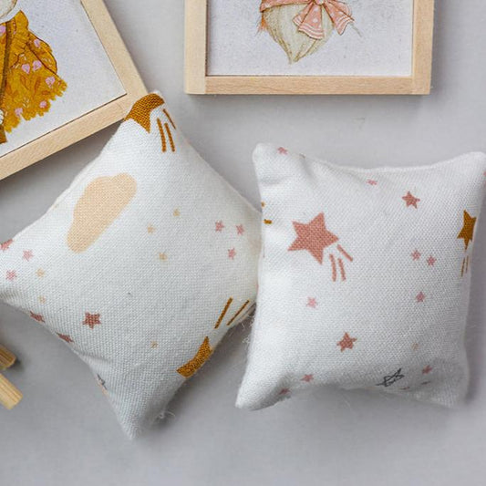 Dollhouse Pillows, Moon and Stars, Set of Two