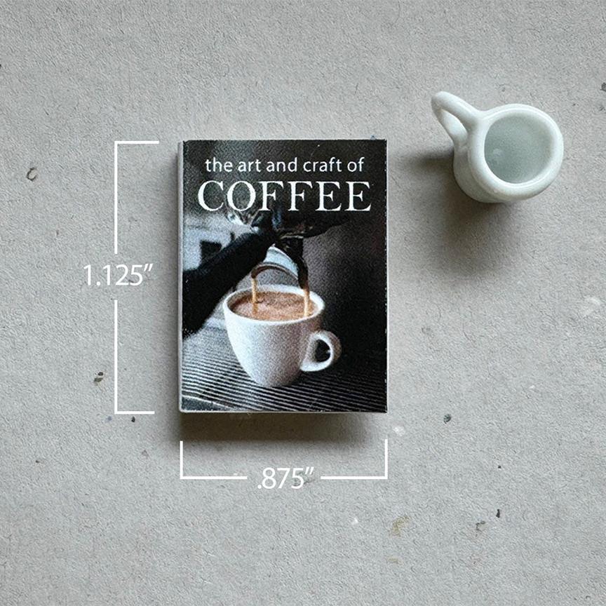 Dollhouse Miniature Book, The Art and Craft of Coffee and Ceramic Mug