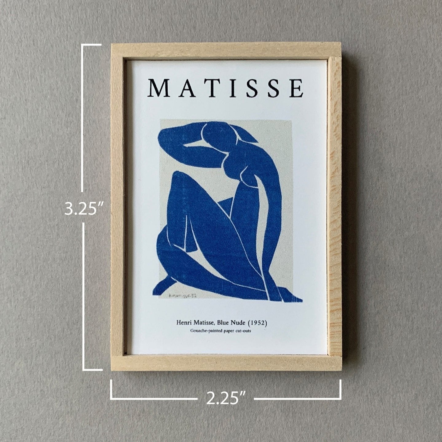 Dollhouse Miniature Framed Print Reproduction, Henri Matisse Print