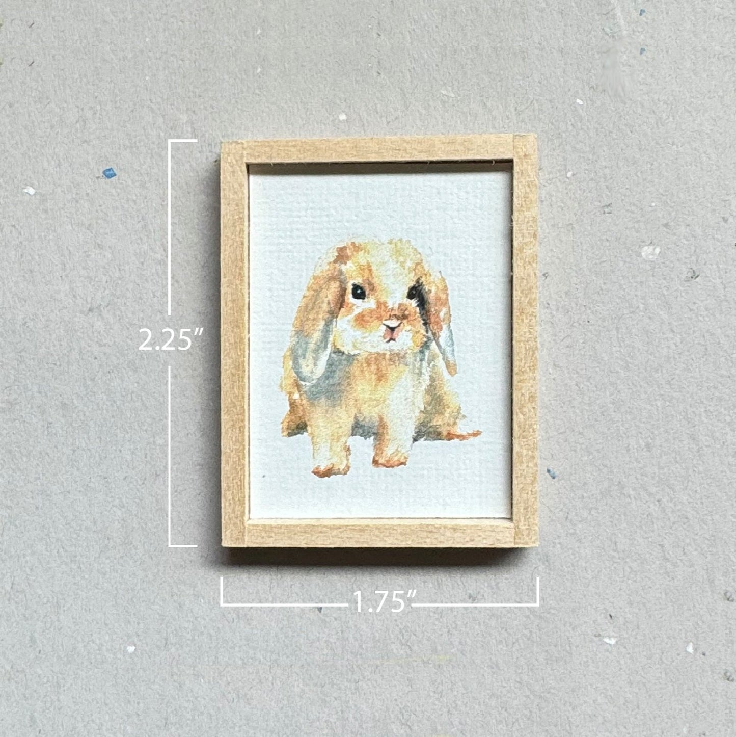 Dollhouse Miniature Bunny Wall Art