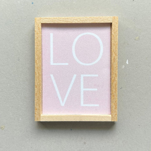 Modern Dollhouse Miniature LOVE Wall Art