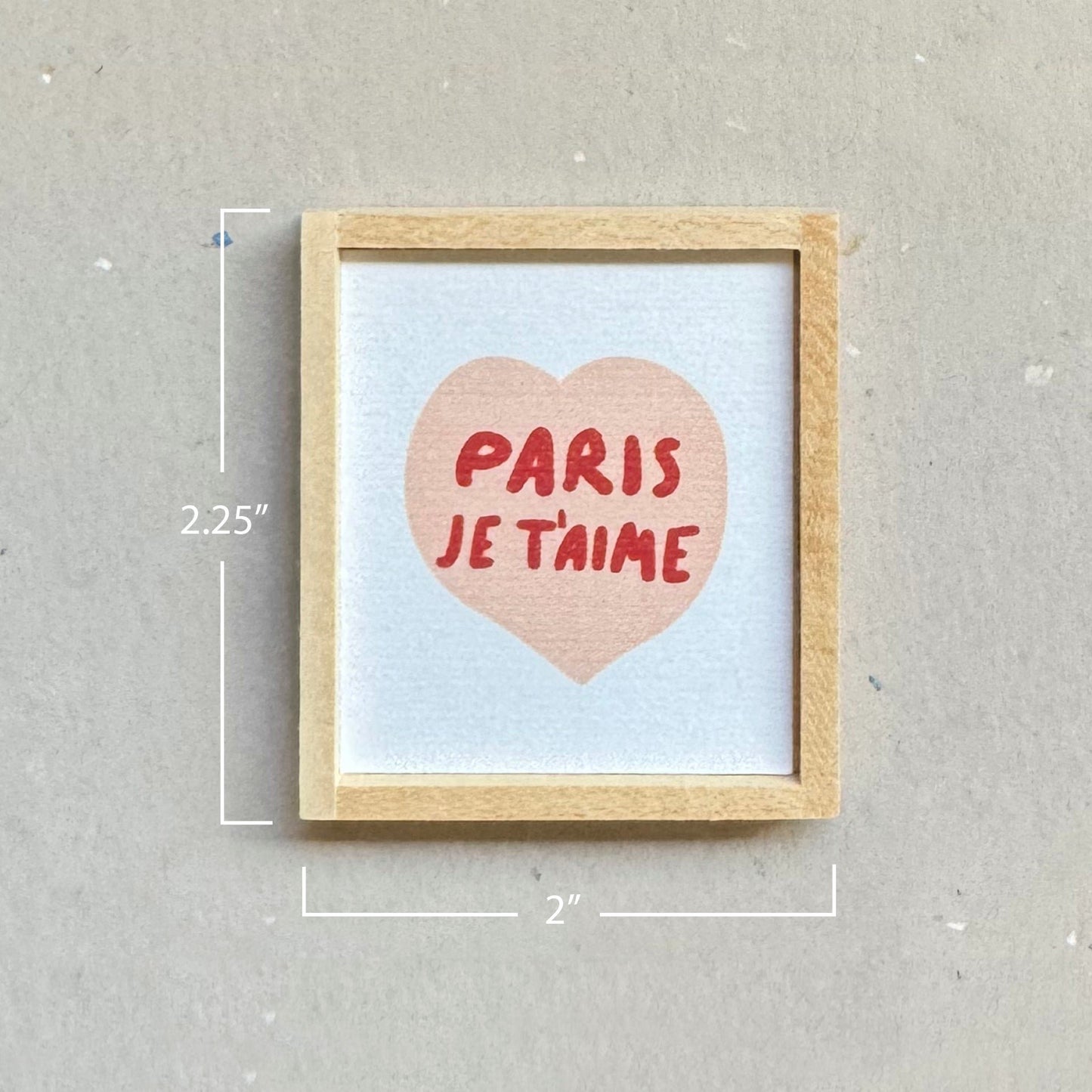 Paris Je’taime Dollhouse Miniature Framed Print