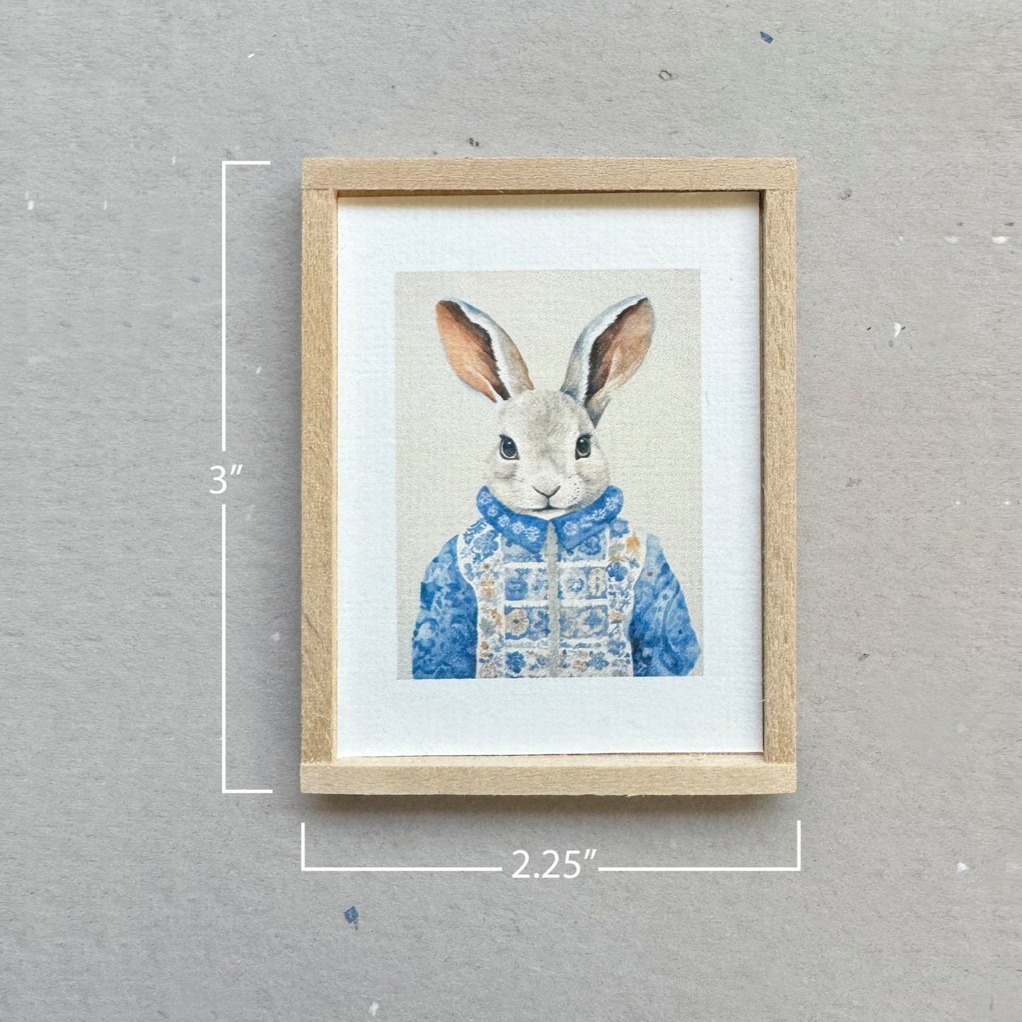 Dollhouse Miniature Rabbit Portrait